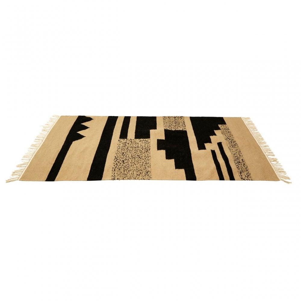 Stitch Small Trenza Rug, Brown