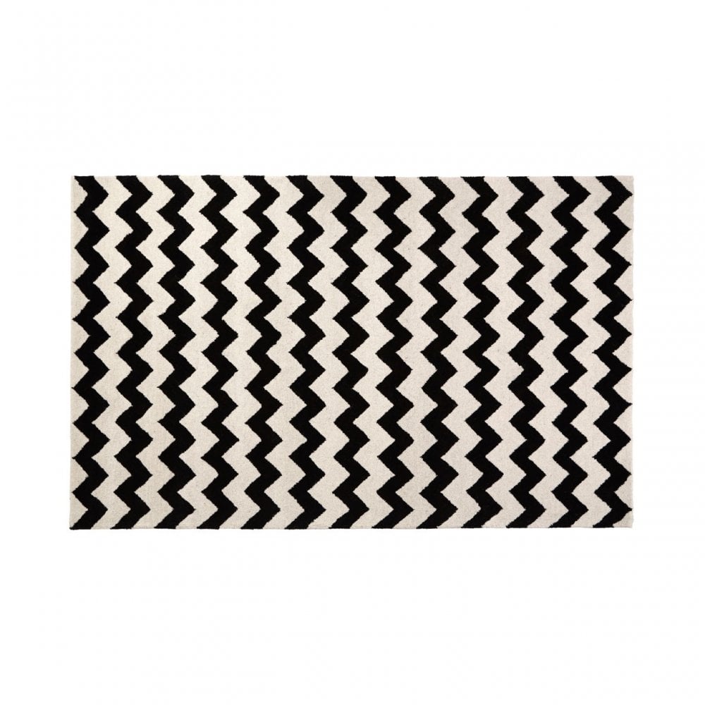 South Beach Rug, Cotton / Wool 20 / 80, Black