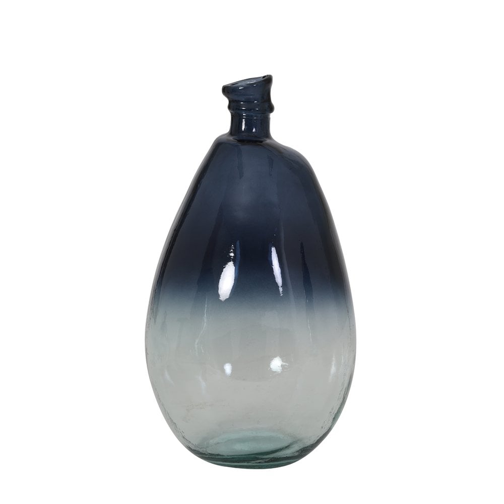 Vase 26x47cm - Giorgio Glass Blue-Clear