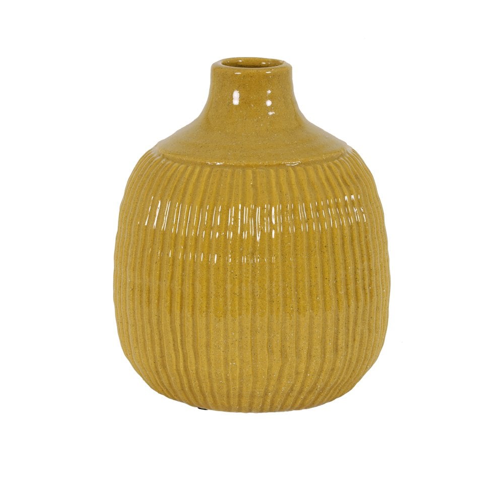 Vase Deco 21x26cm - Salvada Shiny Ocher