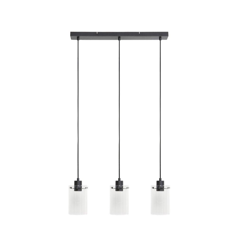 Hanging Pendant Lamp 3 Bulb 65x12x18.5cm Vancouver Matted Black