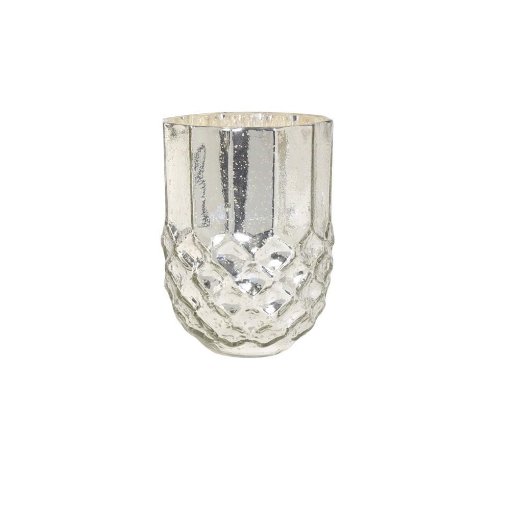 Tealight 10.5x15cm Dadu Anitque Silver