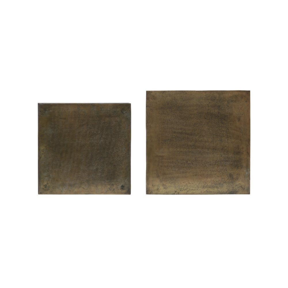 Side Table 2 Set 40x40x45 & 45x45x50cm Banos Antique Bronze