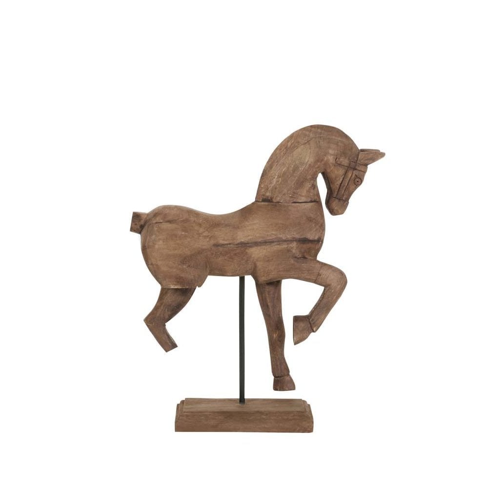 Ornament 37x11x47cm Horse Wood Weather Barn