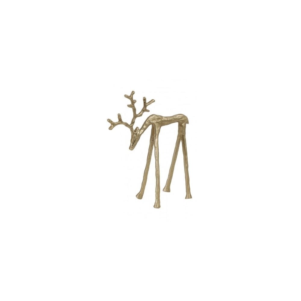 Ornament 21.5x9.5x25cm Deer Gold