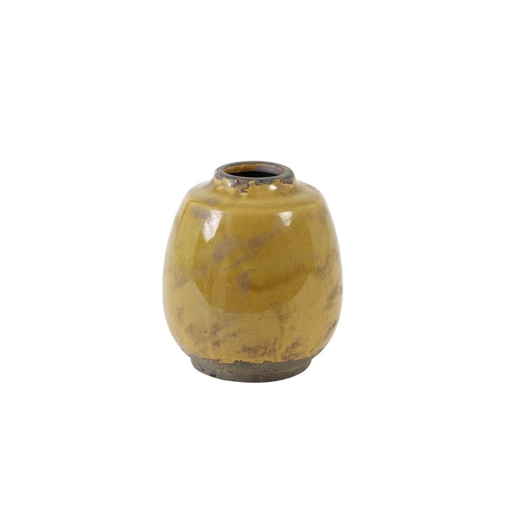 Vase Deco 13x14cm - Sinabung Ocher Brown