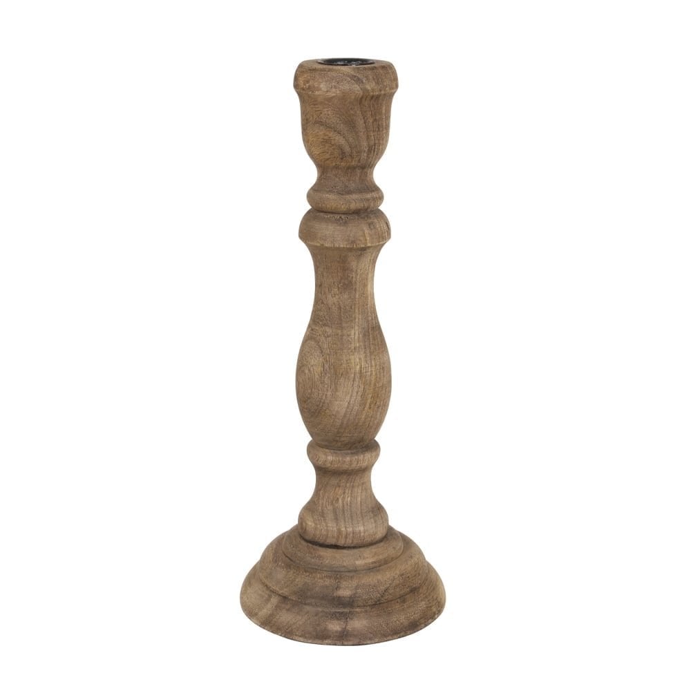 Candle Holder 12x30cm Rimini Wood Weather Barn