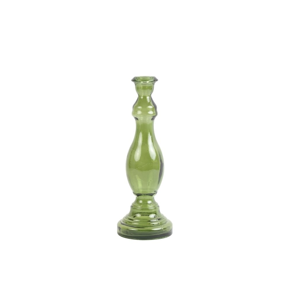 Candle Holder 10.5x30cm Armilla Glass Green