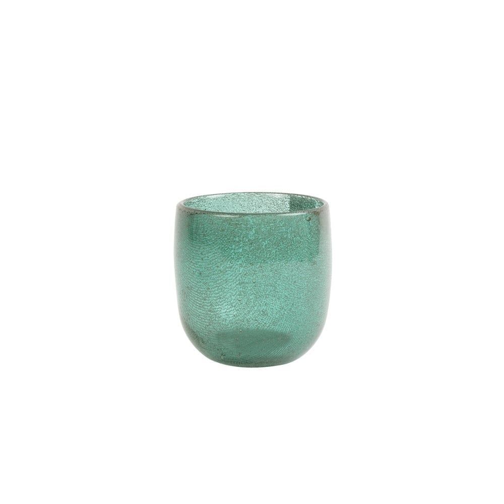 Tealight 10.5x11cm Tathra Effect Glass Green