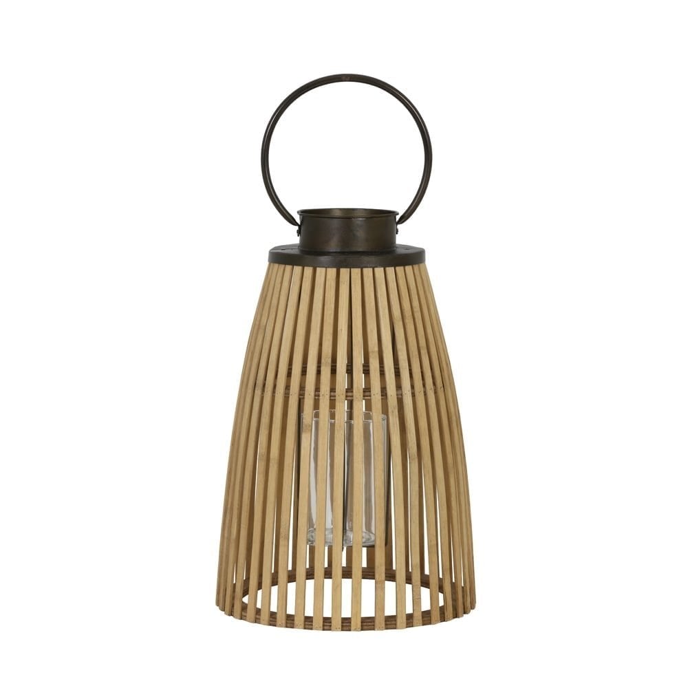 Lantern 25x54cm Pavia Bamboo & Zinc