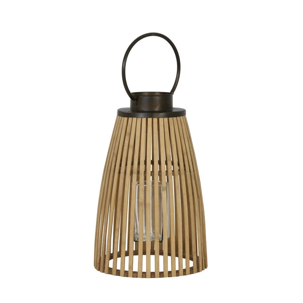 Lantern 25x54cm Pavia Bamboo & Zinc