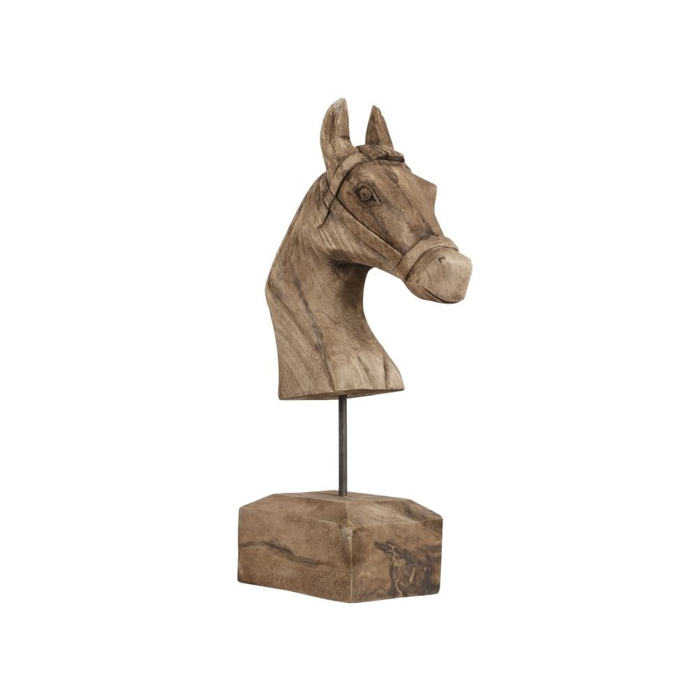 Ornament 25x14x48cm Horse Wood Weather Barn