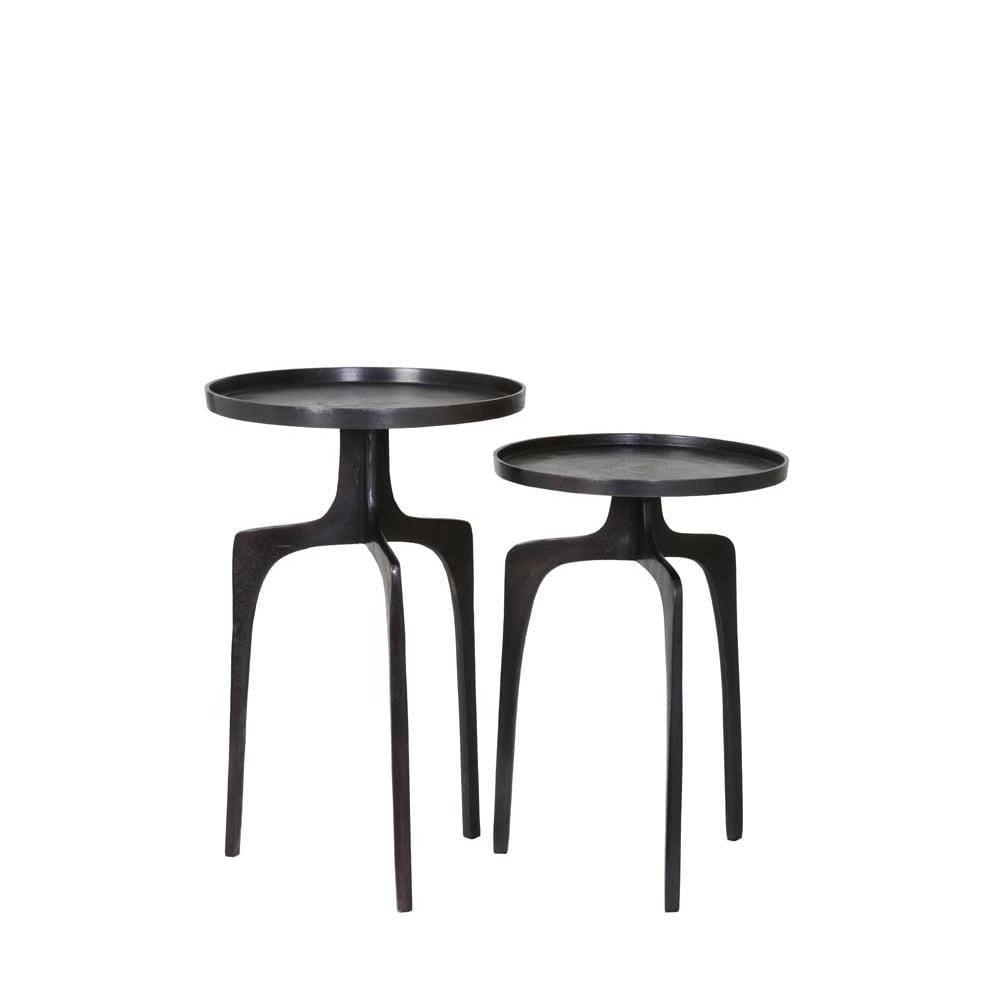 Dual Side Tables Pano Bronze Set of 2 (41x63cm)