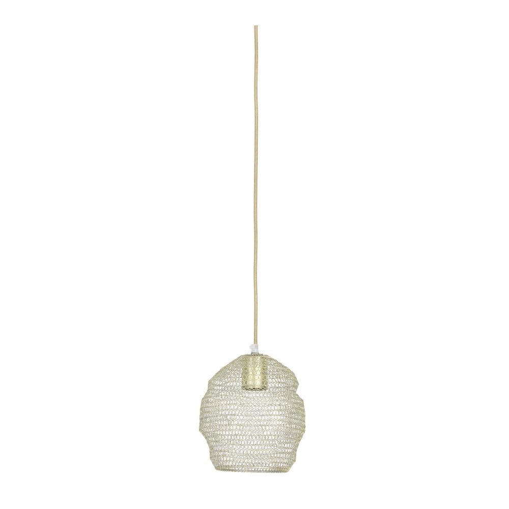 Hanging Pendant Lamp D18x20cm Nola Wire Champagne