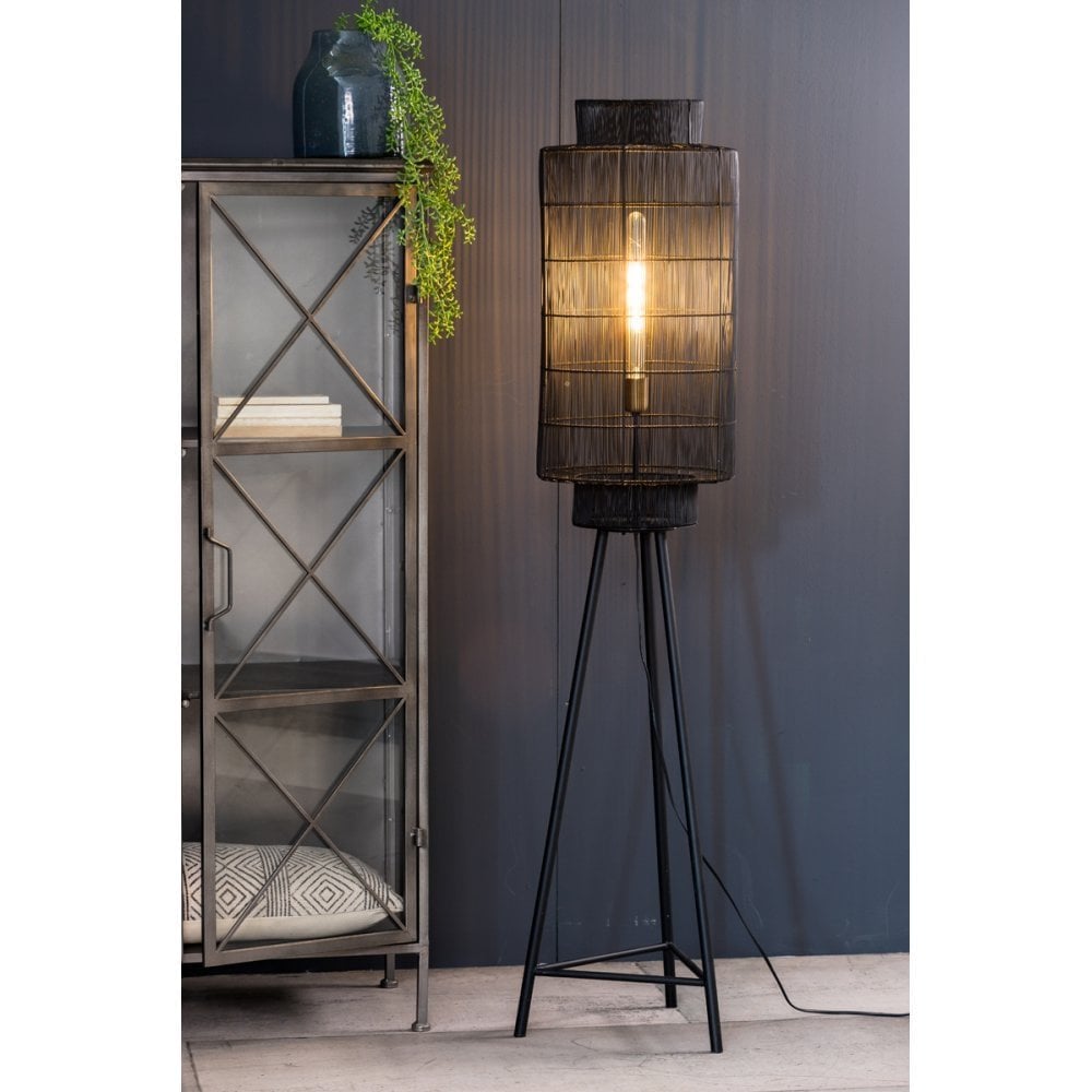 Floor Lamp 32x150cm Gruaro Matted Black-Antique Bronze