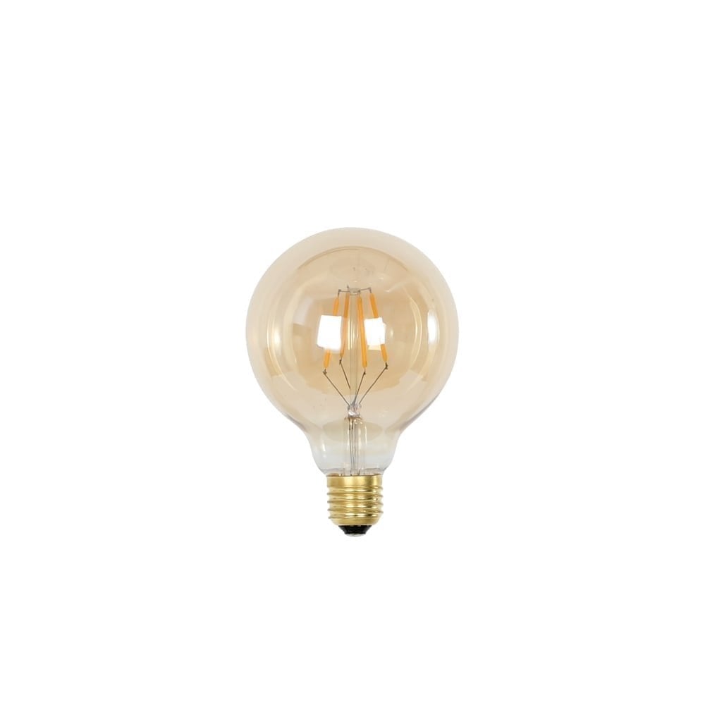 LED Globe 10x11cm Light 3W Amber E27
