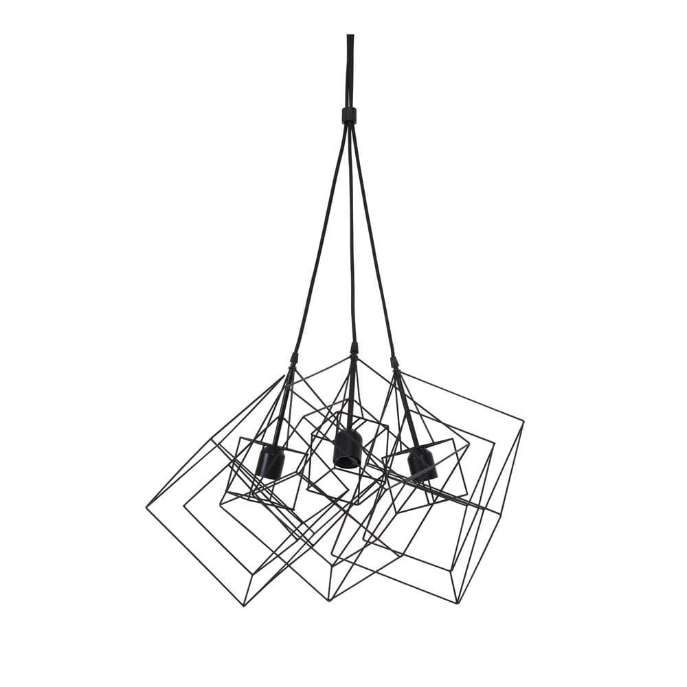 Hanging Lamp 3 Bulb 25x25x26cm Kubinka Matted Black