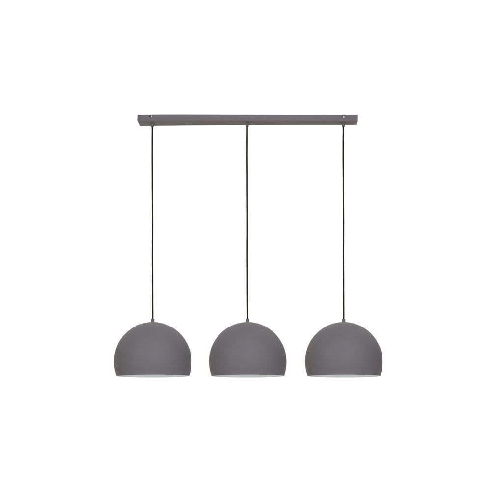 Hanging Lamp 3 Bulb 120x33x25cm Jaicey Cement-Matted White