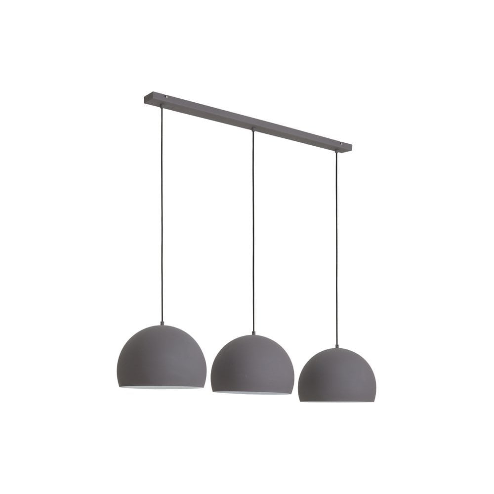 Hanging Lamp 3 Bulb 120x33x25cm Jaicey Cement-Matted White