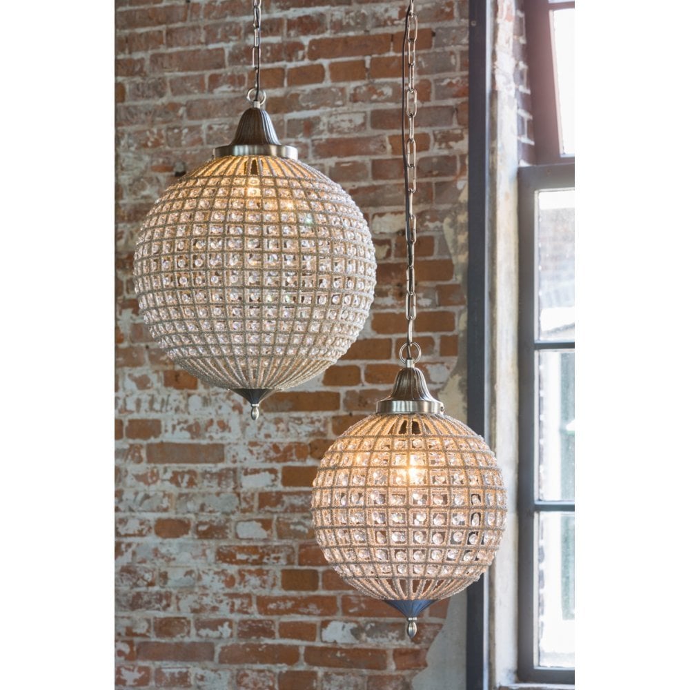 Hanging Lamp 47x65cm Cheyenne Nickel-Crystal