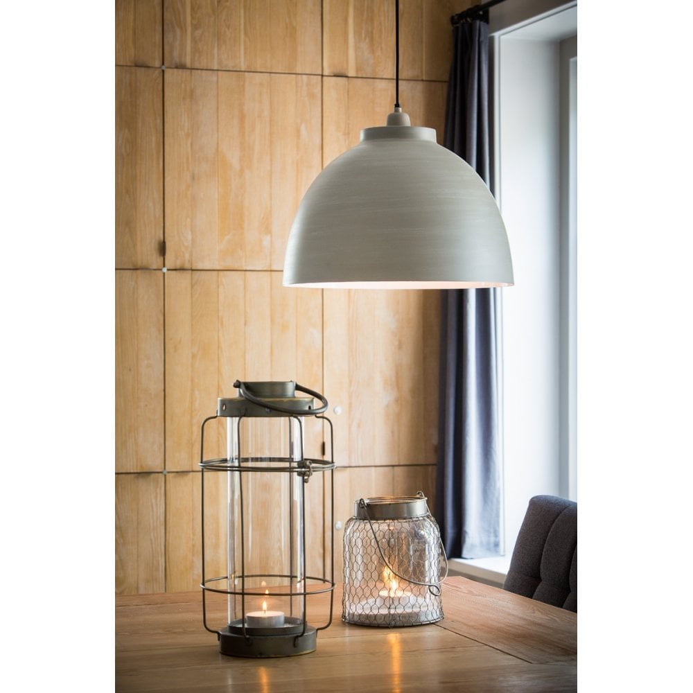 Kylie Concrete White Hanging Pendant Lamp D45x32cm