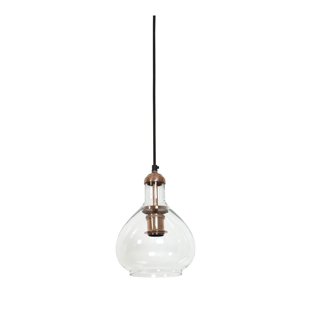 Hanging Pendant Lamp D19x28cm Dela Glass Copper