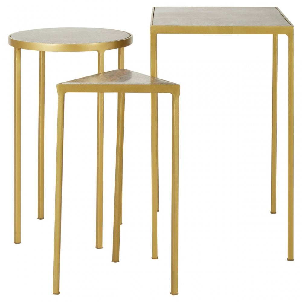 Rabia Set of 3 Nesting Side Tables Green