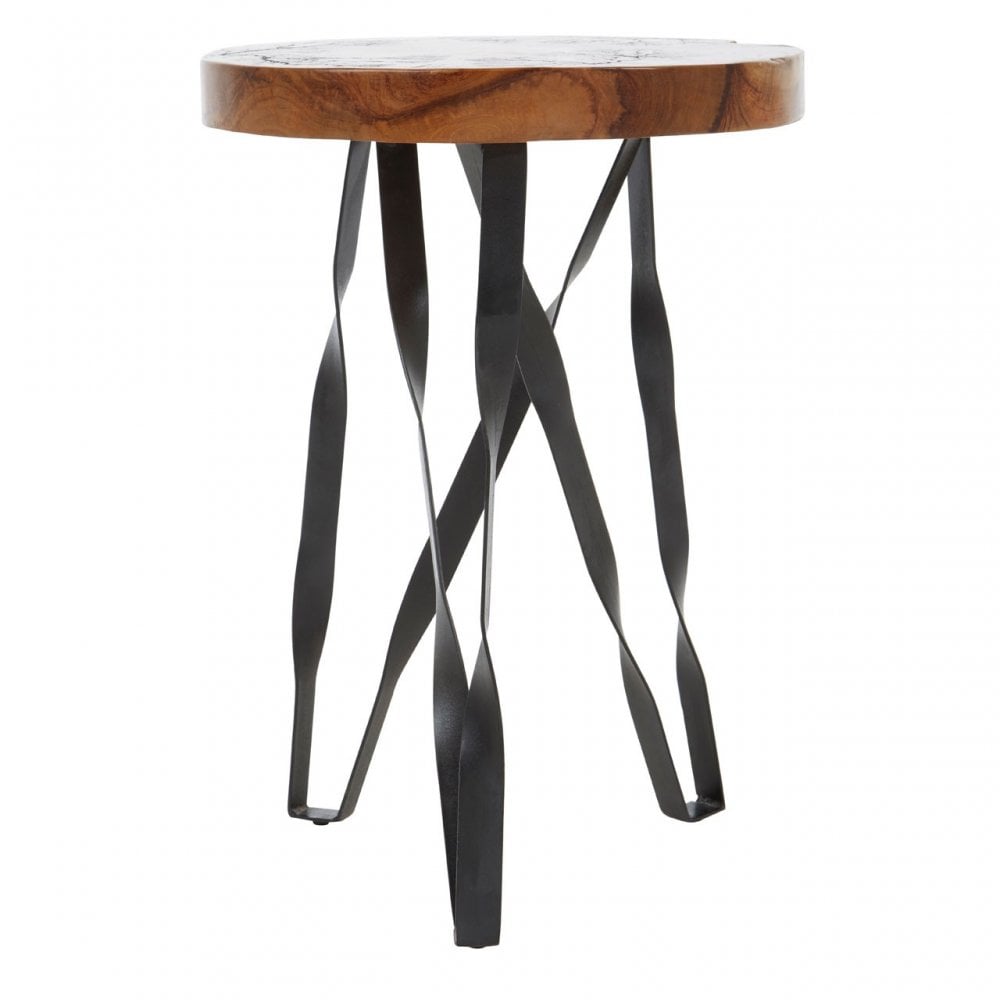 Surak Round Stool Brown