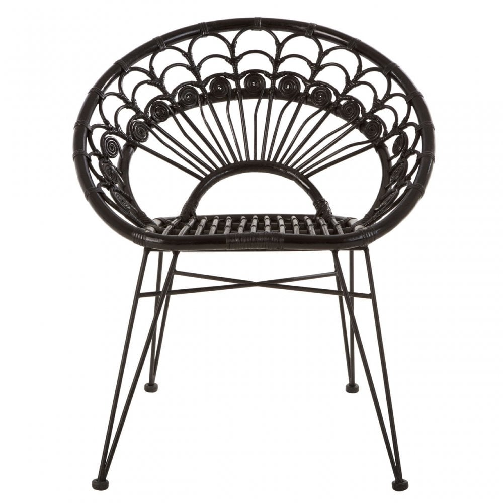 Manado Black Rattan Chair Black