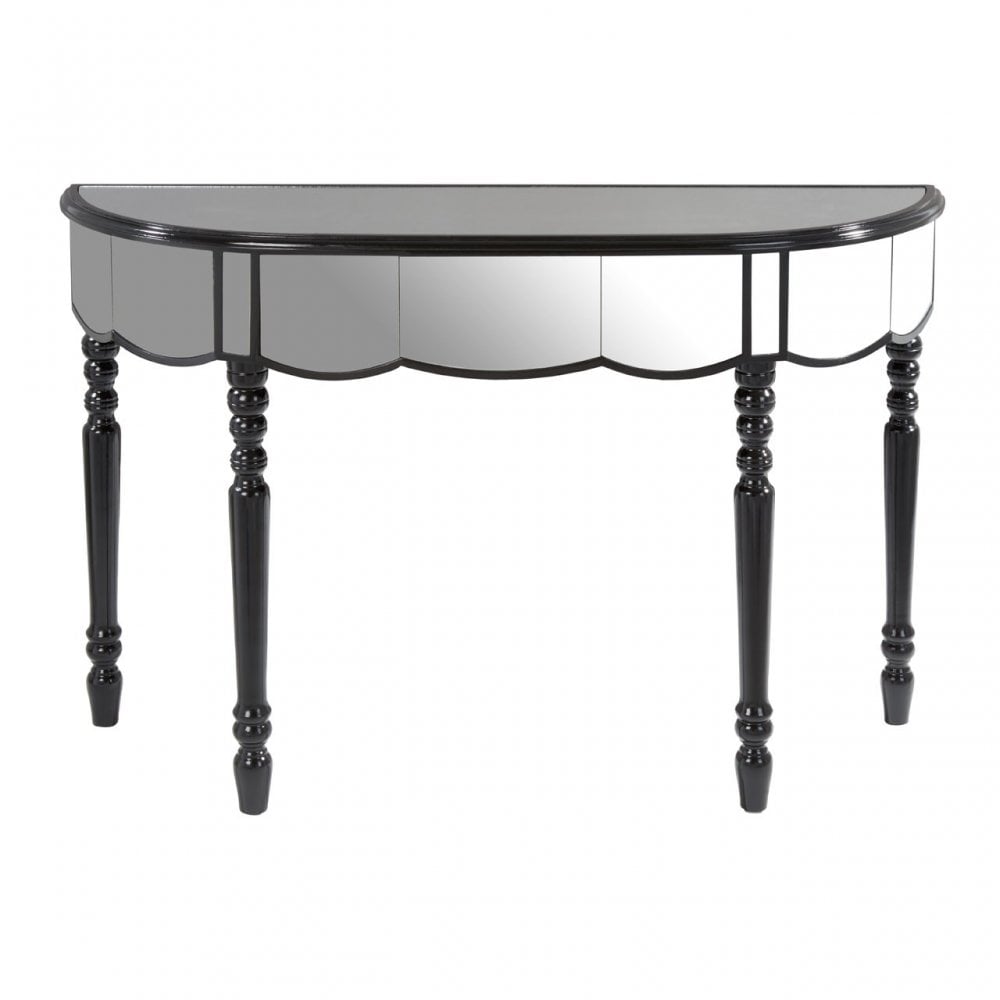 Tiffany Mirrored Console Table Silver