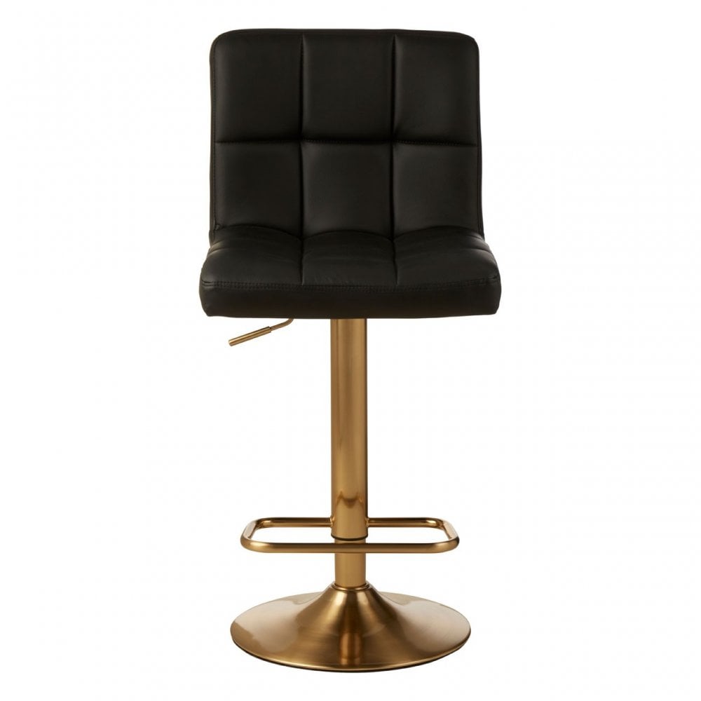 Baina Quilted Bar Stool Black