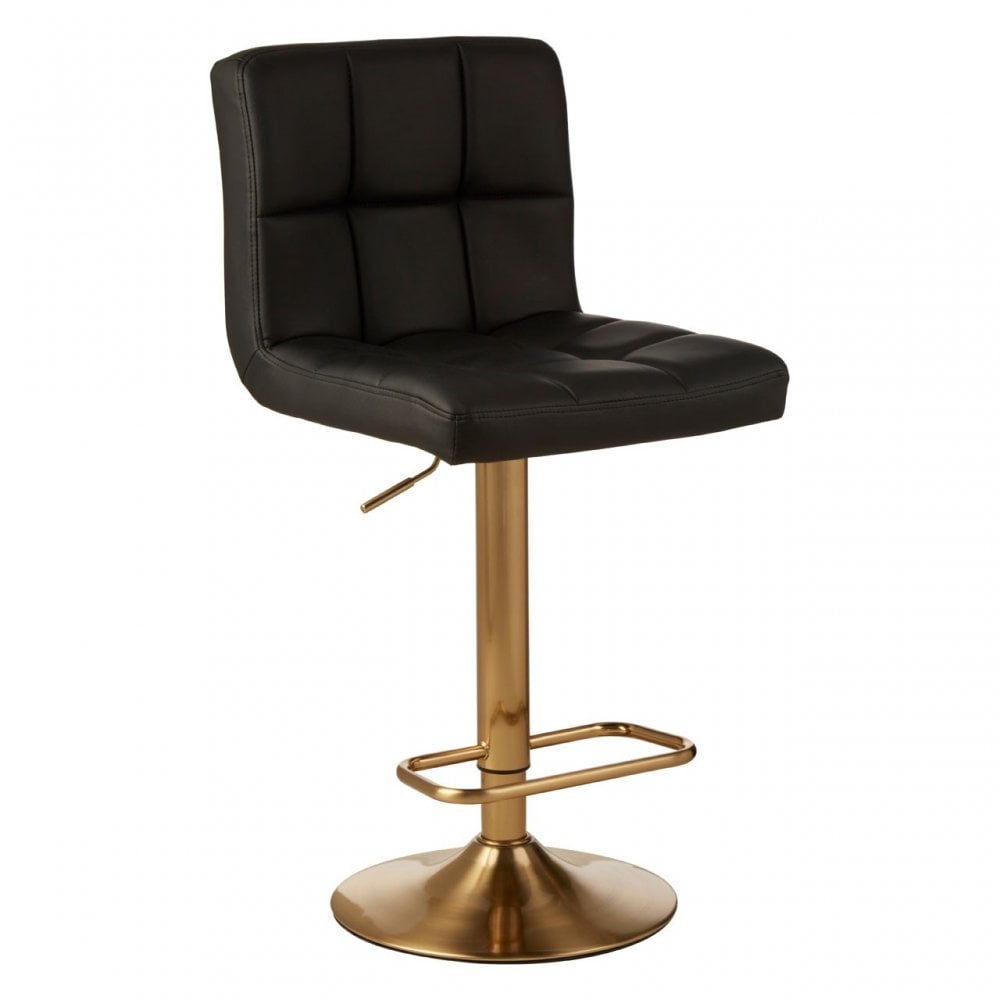 Baina Quilted Bar Stool Black