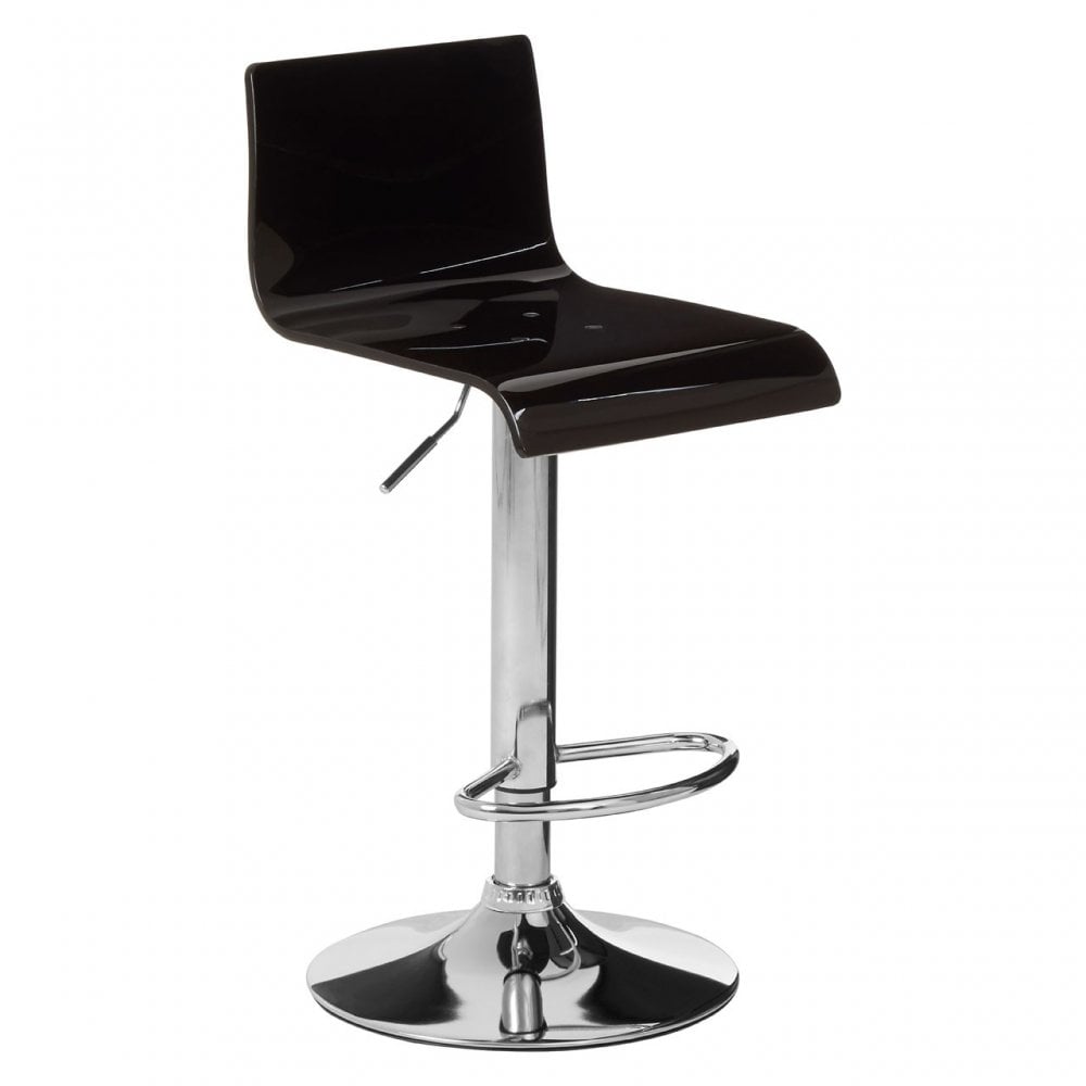 Baina Black Acrylic Bar Stool Black