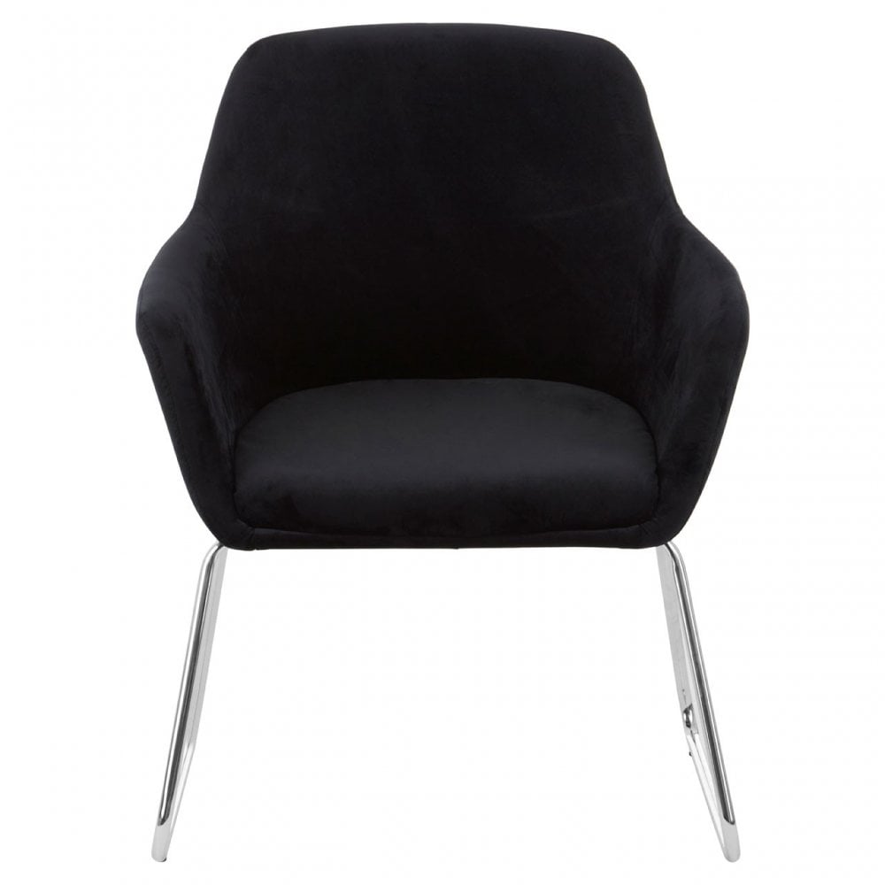 Jersey Black Fabric Chair Black