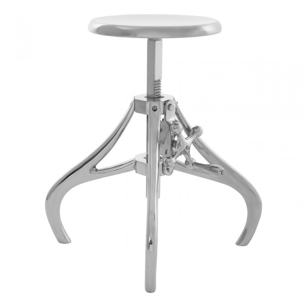 Maxi Crank Mechanism Stool Silver