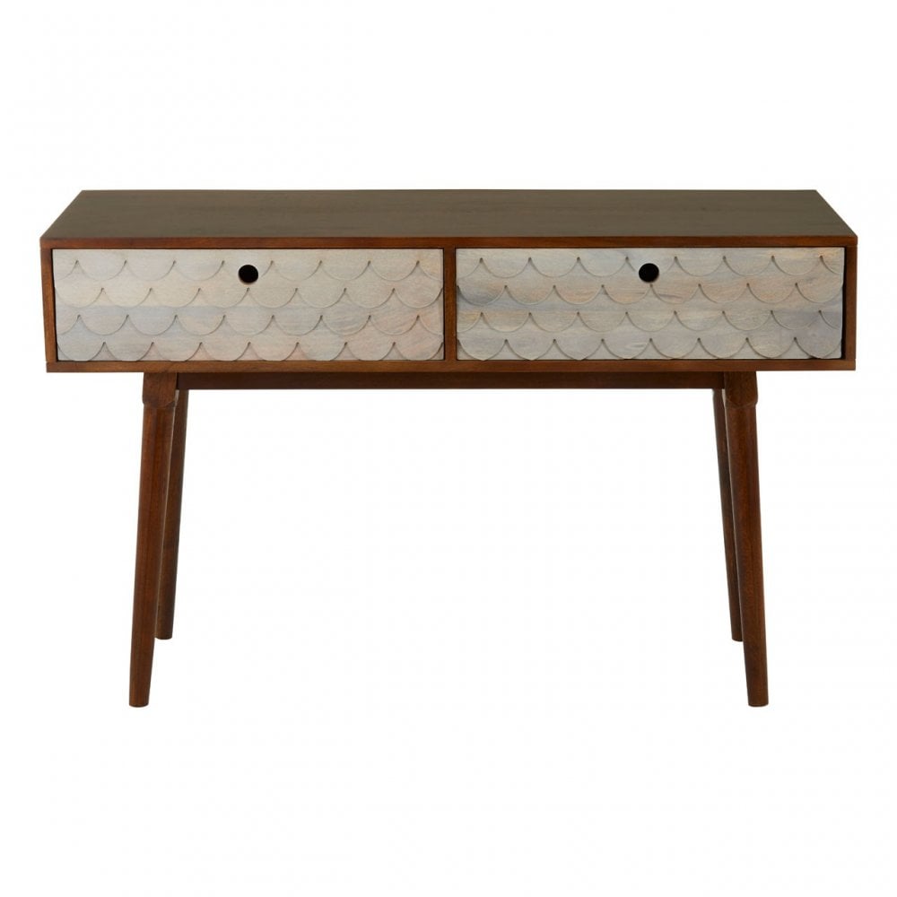 Costal Mango Wood Console Table Natural