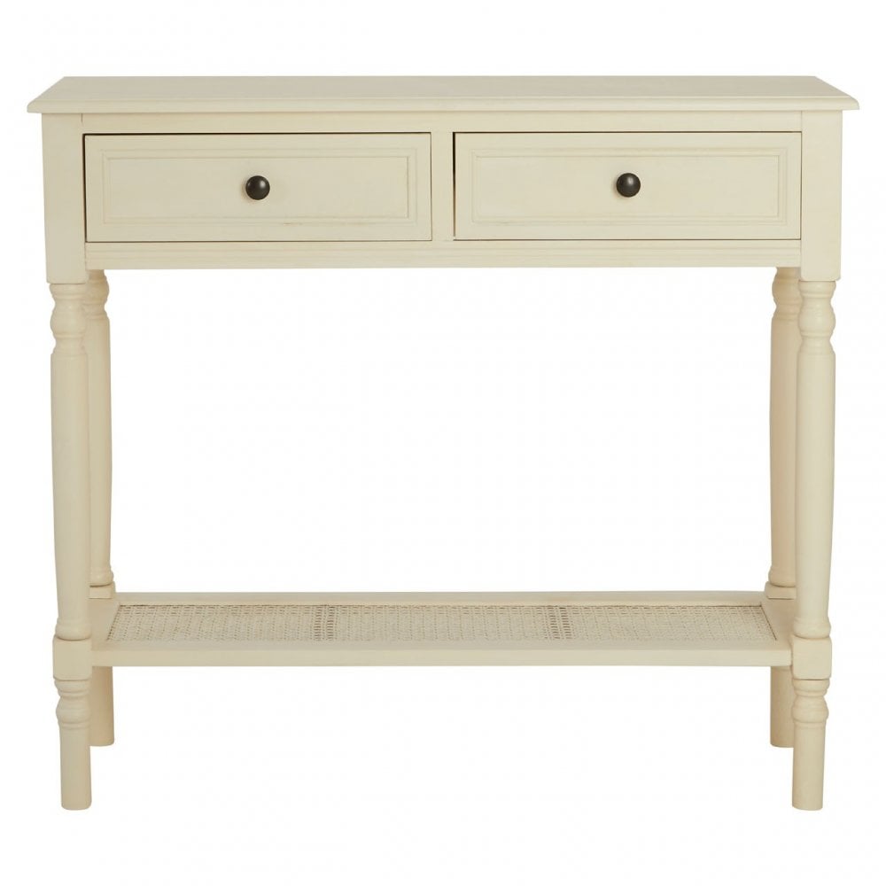 Legacy Antique White 2 Drawer Console Table White