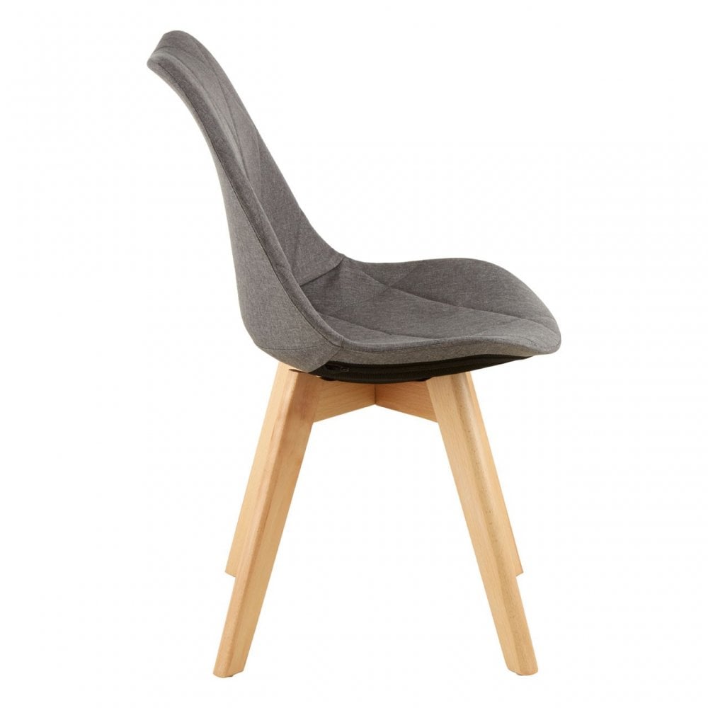 Stockholm Grey Diamond Pattern Dining Chair Grey