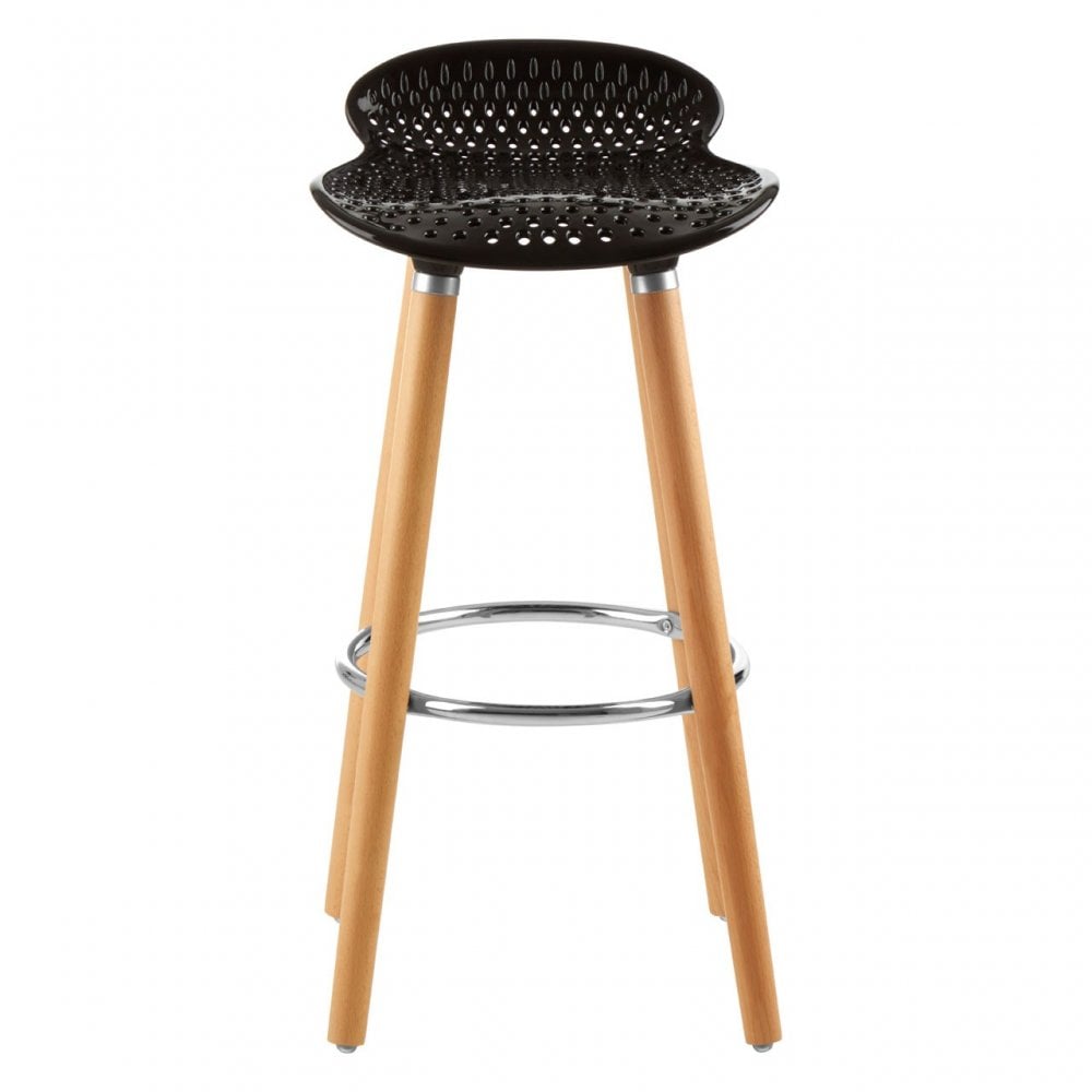 Stockholm Matte Black Bar Stool Black