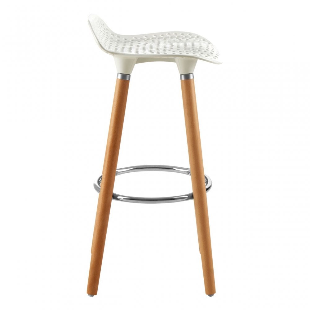 Stockholm Matte White Bar Stool White