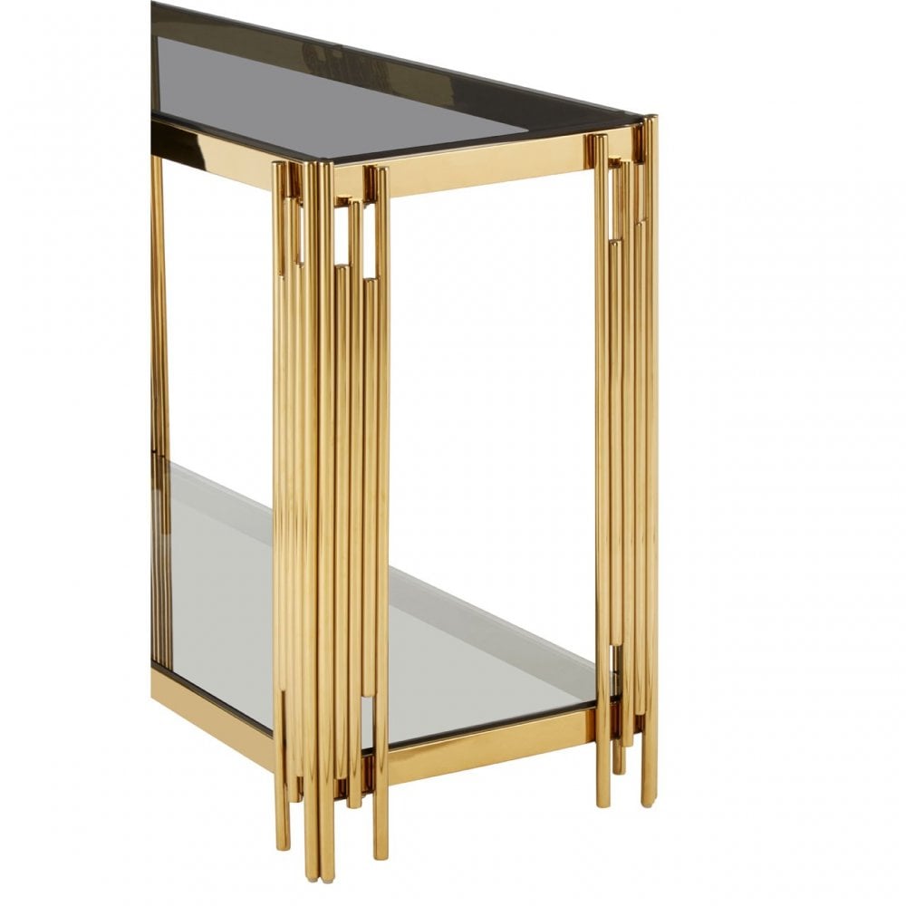 Camperian Linear Design Console Table Gold