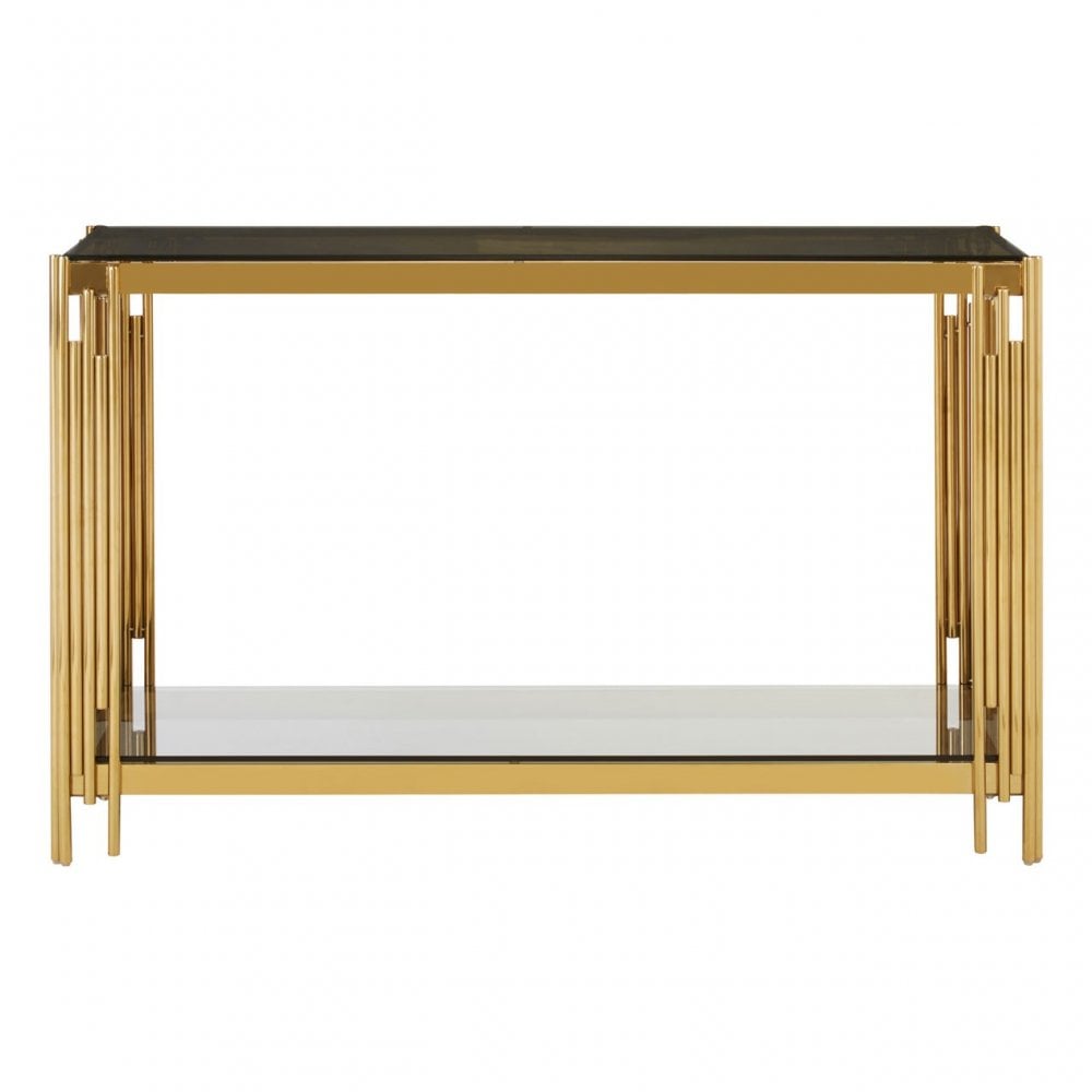 Camperian Linear Design Console Table Gold