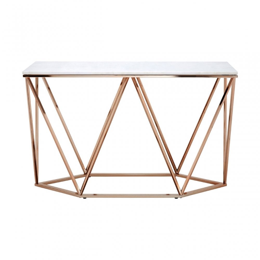 Matayo Rectangular Console Table White