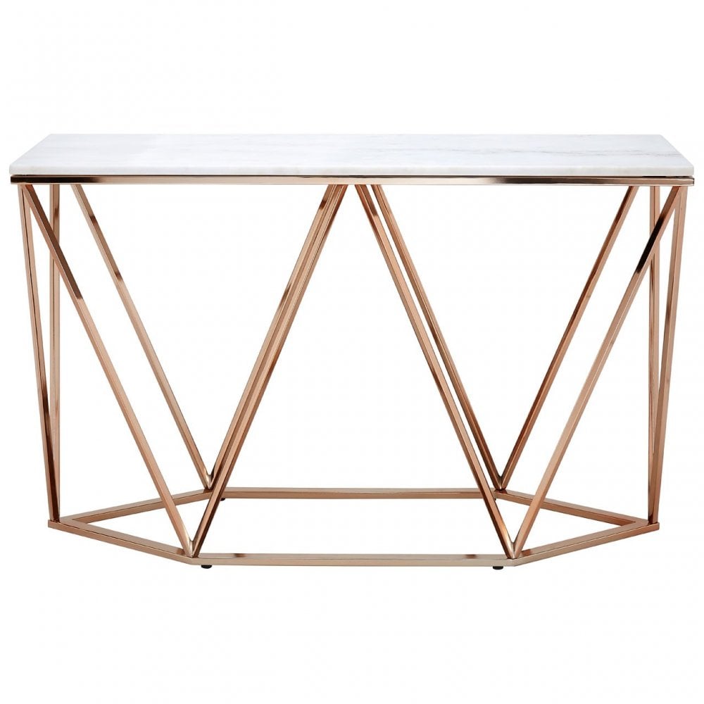 Matayo Rectangular Console Table White