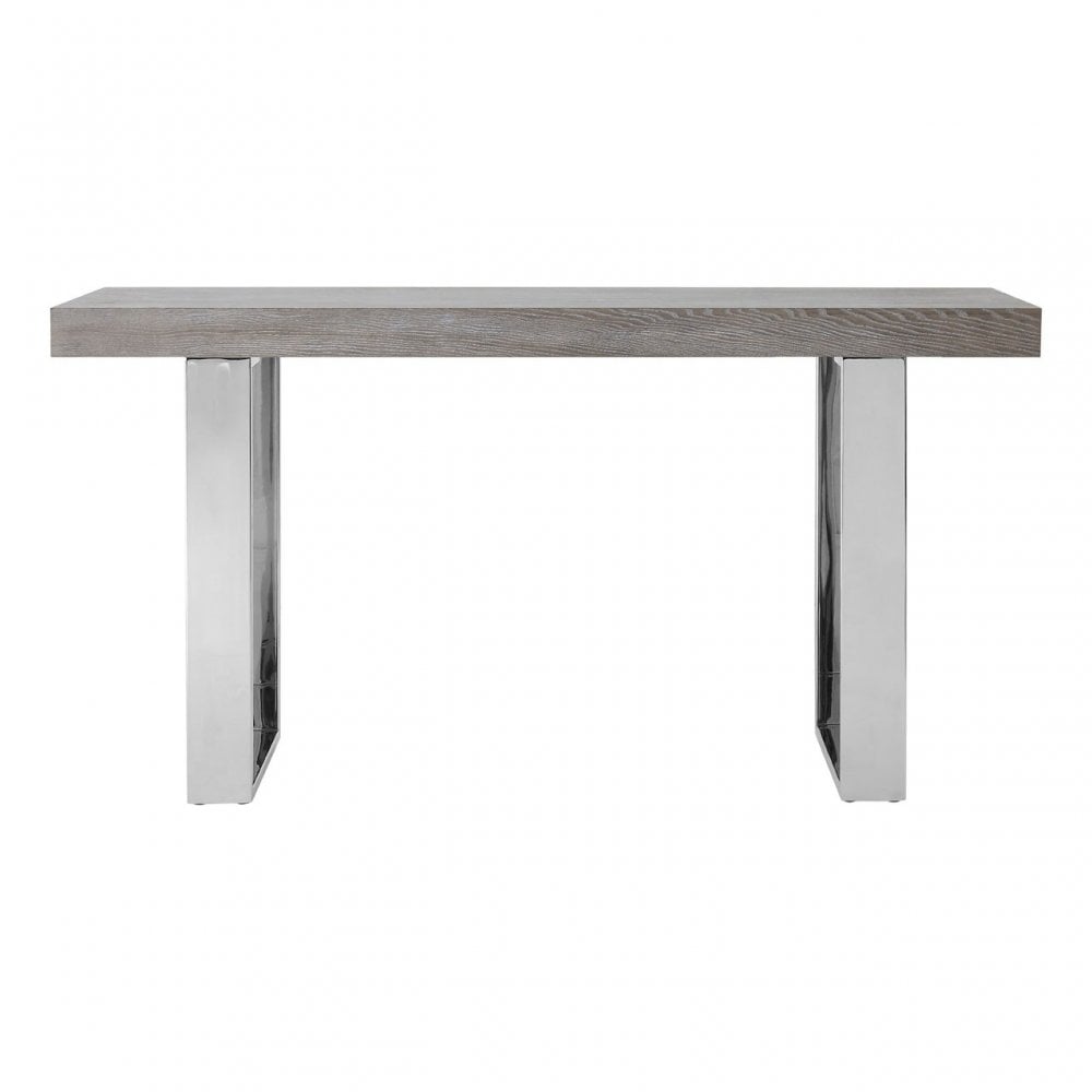 Grey Elm Wood Console Table Grey