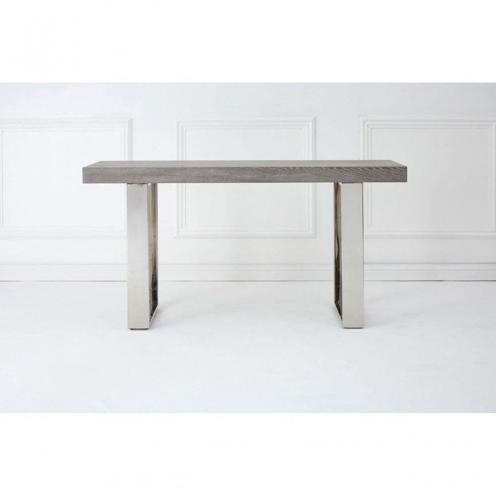 Grey Elm Wood Console Table Grey