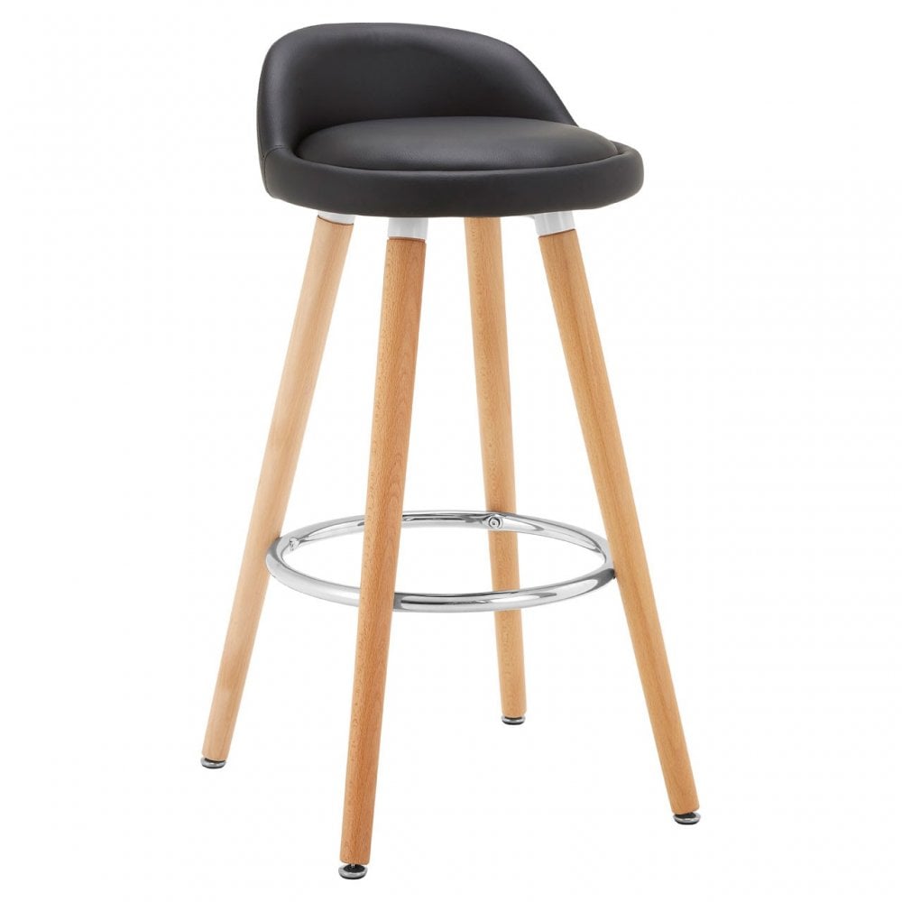 Normann Black Bar Stool Black