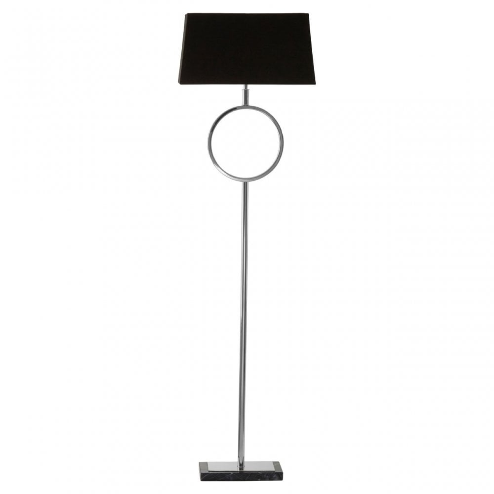 Dankel Floor Lamp with Stone Base Silver