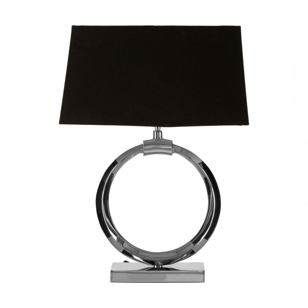 Dankel Table Lamp with Single Ring Base Silver