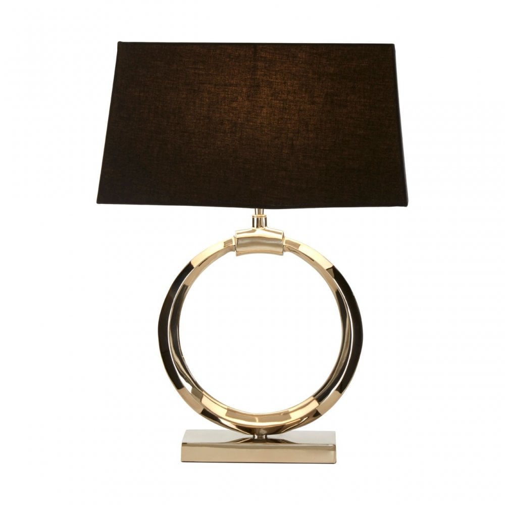 Dankel Table Lamp with Single Ring Base Silver